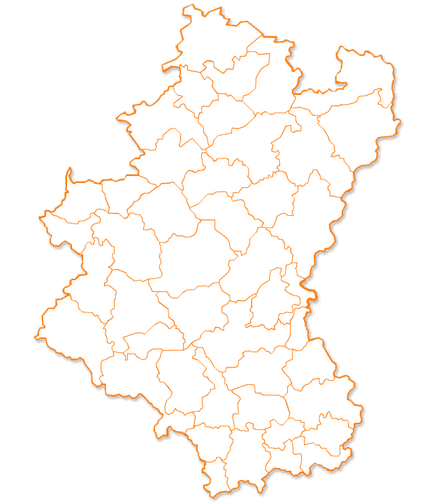 Carte des communes de la province de Luxembourg